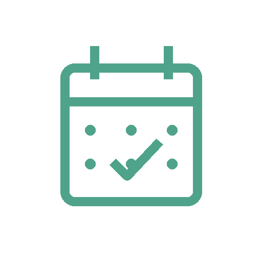 Confirm and schedule icon