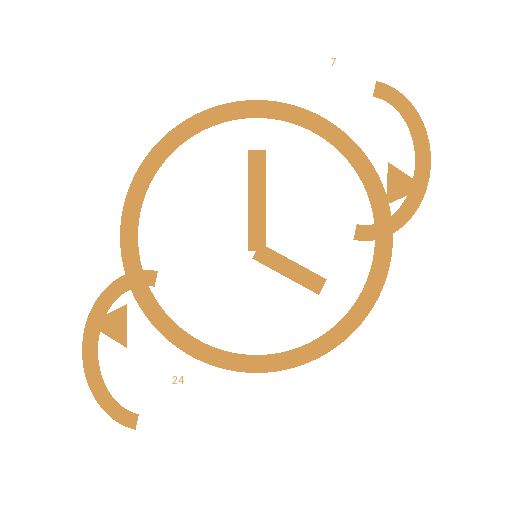 24x7 availability icon